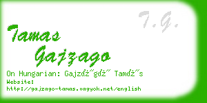 tamas gajzago business card